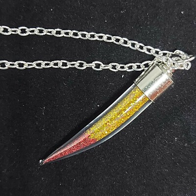 Pendant necklace dragon tooth chilli pepper fang wish bottle charm