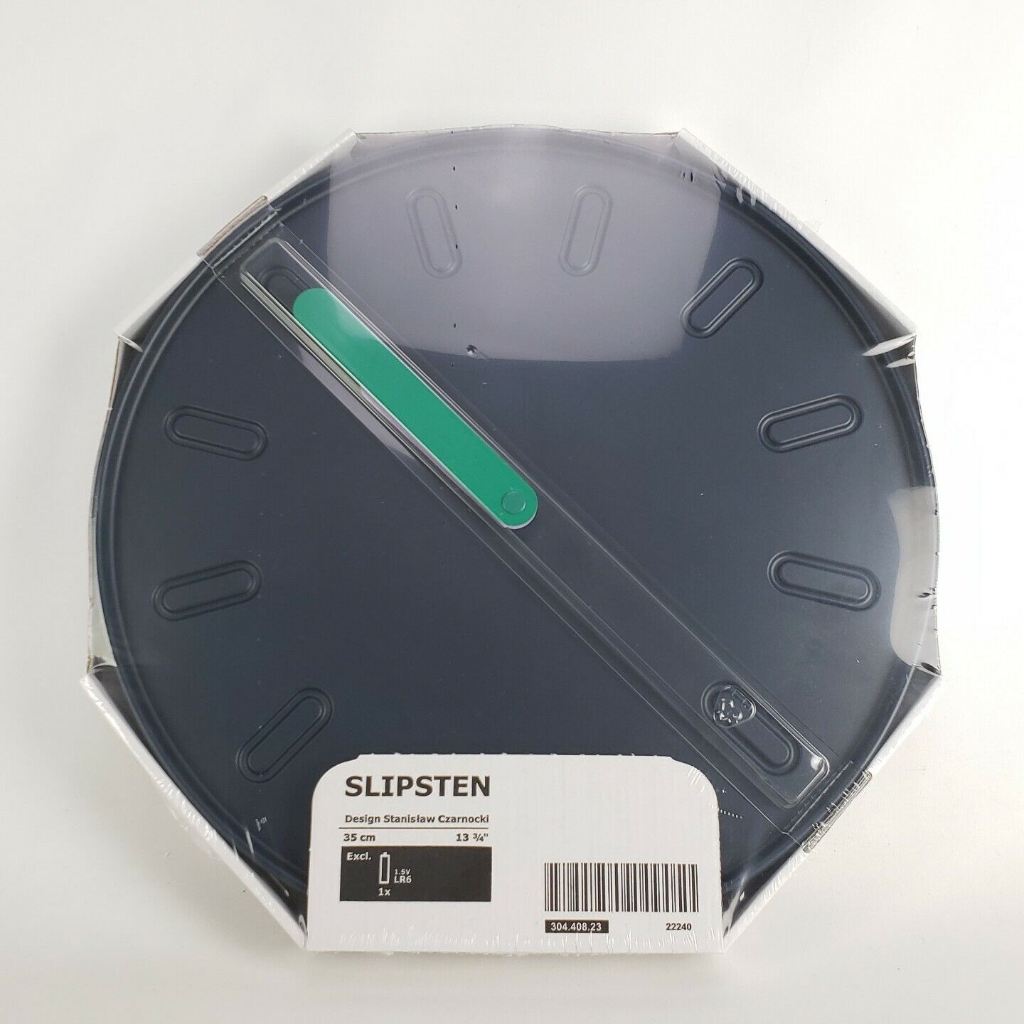 Ikea SLIPSTEN Wall Clock Modern Silent Movement Dark Blue 13 3...