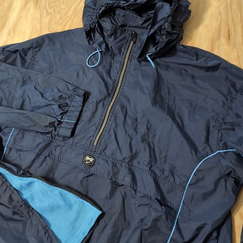 Vintage 2000s Nike Grey Label Anorak Blue WindBreaker 2XL