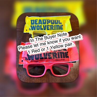 Deadpool & Wolverine (1 Pair) Exclusive 3D Glasses Marvel Studios     2024