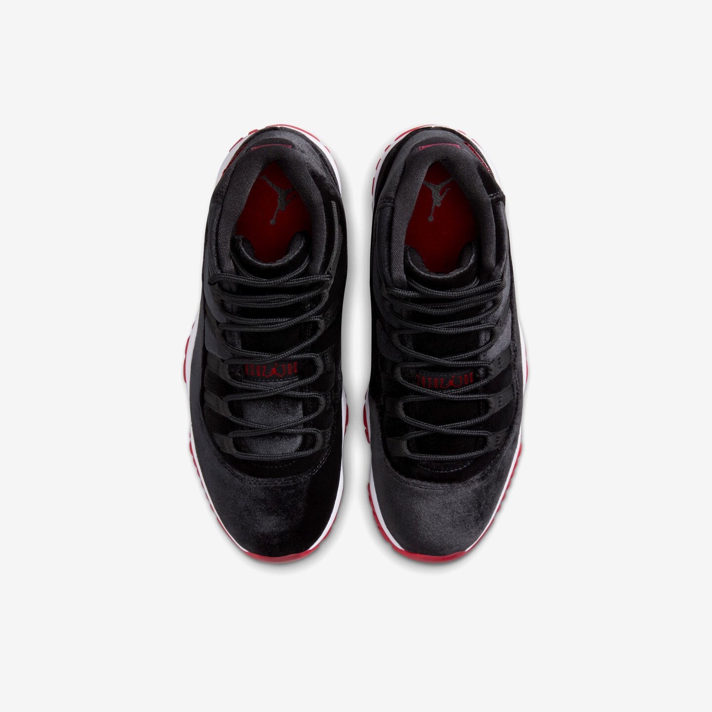 Pre-owned Jordan Women's Air  11 'bred Velvet' Black Red Db5457-061