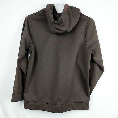 UNDER ARMOUR BROWN ORANGE YLG HOODIE KANGAROO POCKET BOYS