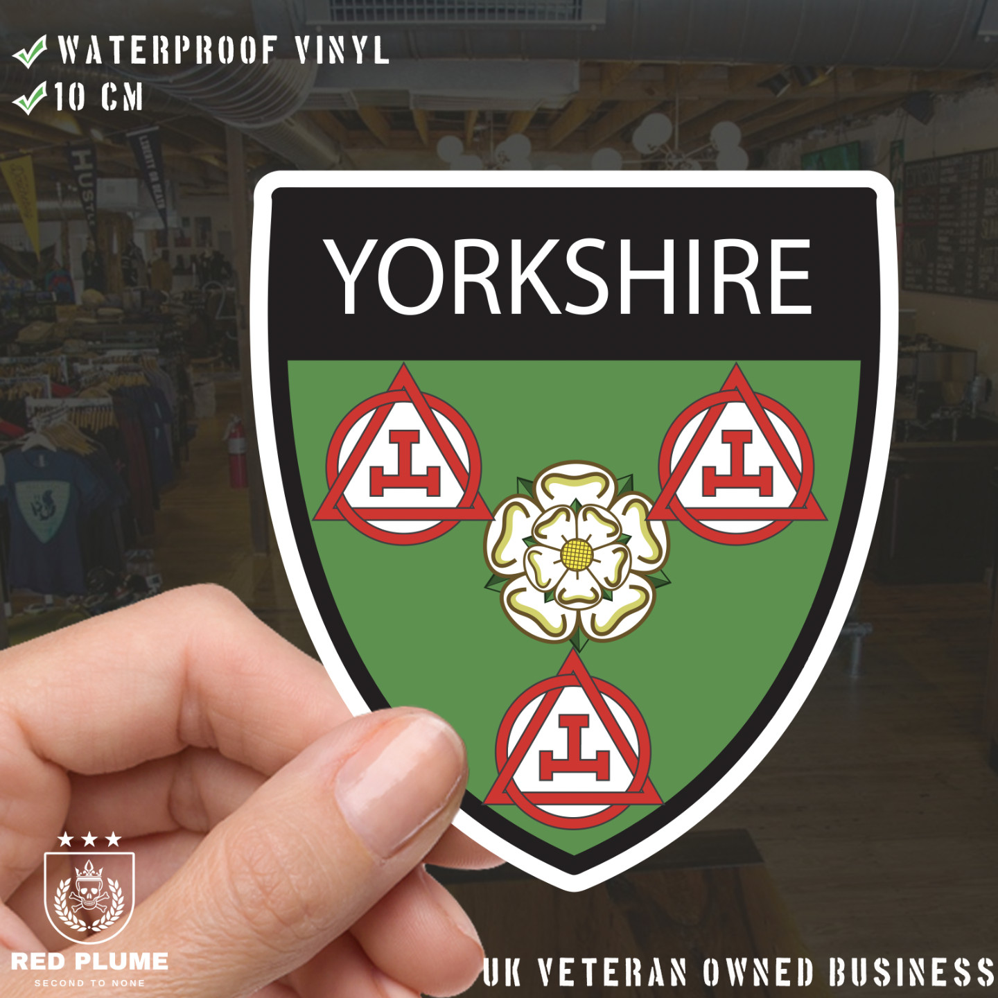 Yorkshire Masonic Holy Royal Arch Shield Sticker - Picture 1 of 4