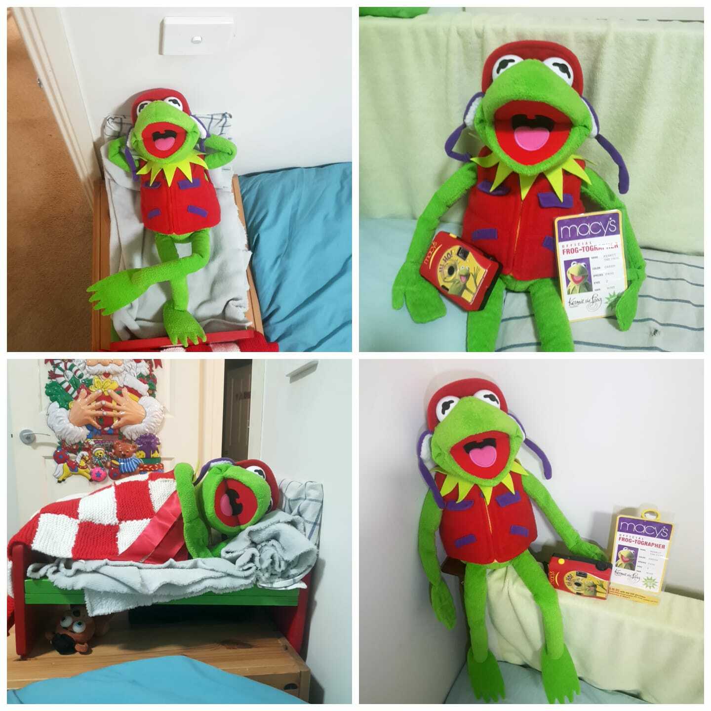 Macys Official Frog-Tographer Kermit the Frog Plush w/ Camera 26