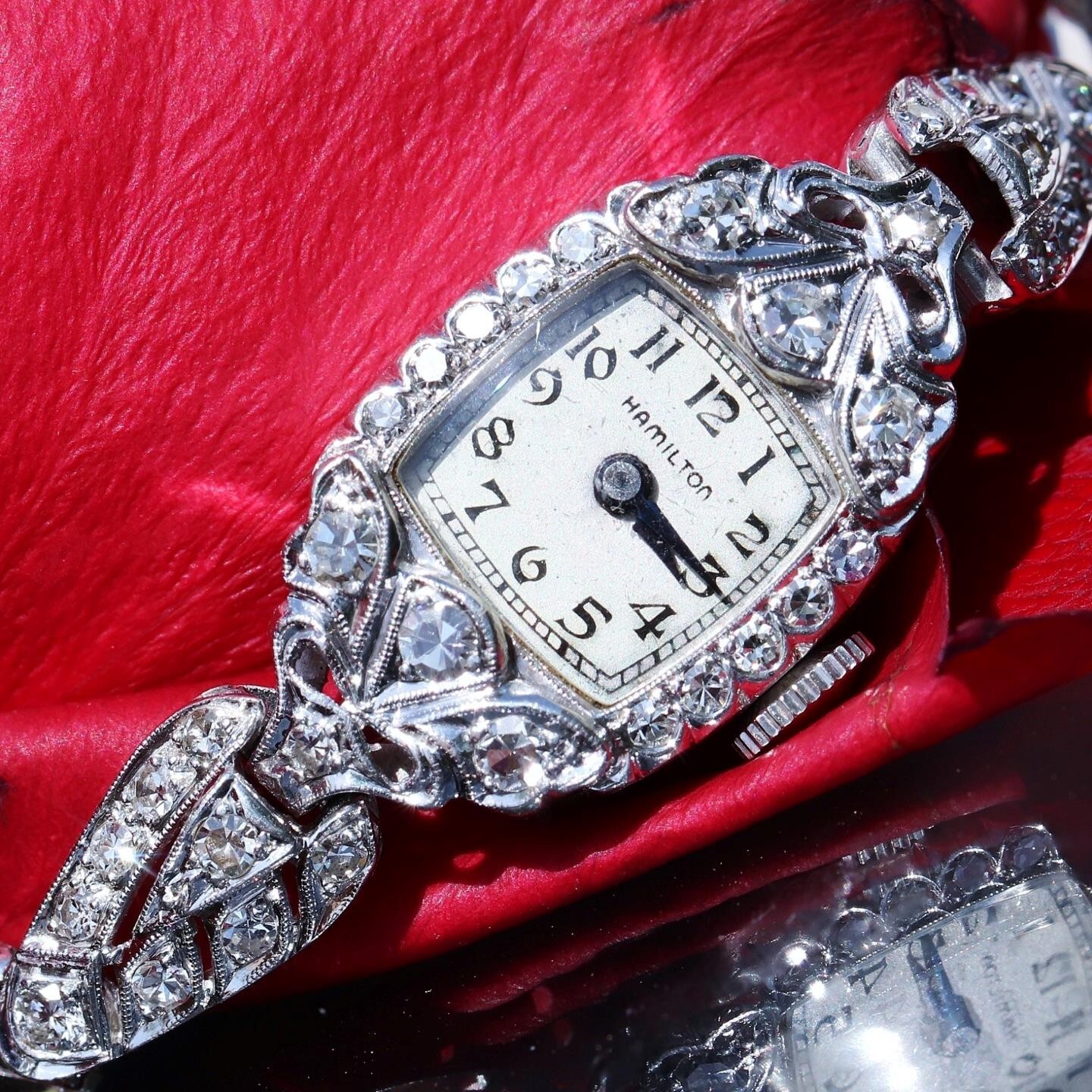 Hamilton Platinum and Diamond dress watch women's 1.00ct Hamilton Platinum and Diamond dress watch women's 1.00ct