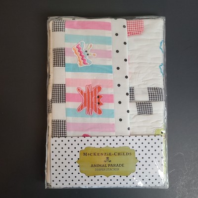 MacKenzie - Childs ANIMAL PARADE  Baby Diaper Stacker New in Package 23'' X 11.5''