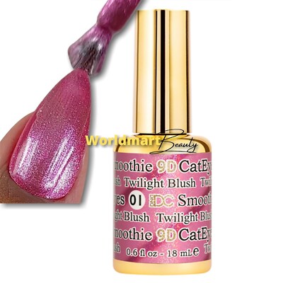DND DC 9D Cat Eyes Gel Nail Polish 0.6oz Color Gel DC 9D01- Twilight Blush