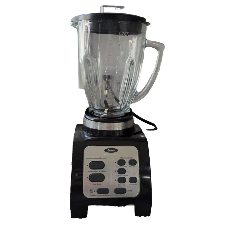 Oster Electric Counter Top 7-speed Fusion Blender All Metal Drive W/ Glass Jar