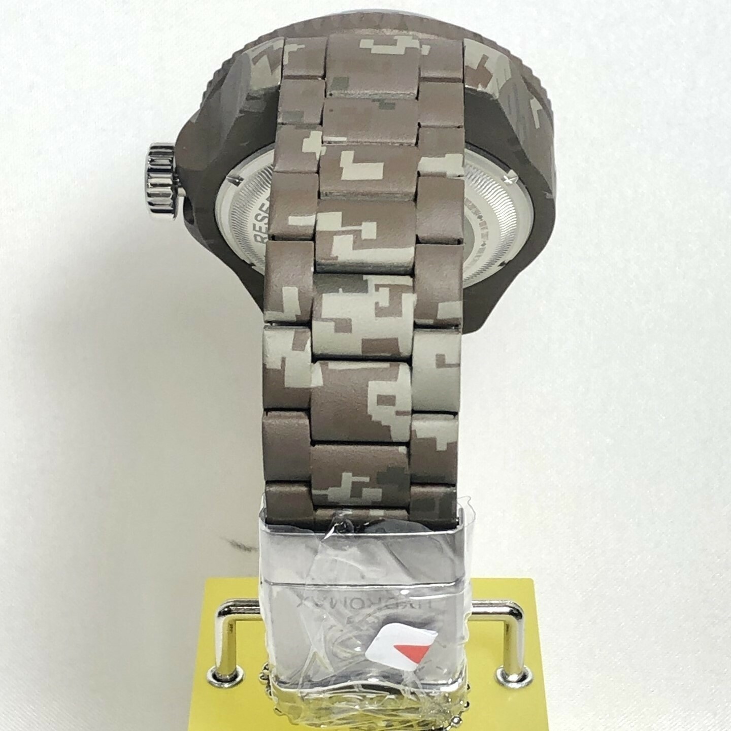Pre-owned Invicta 34578 Army Men Hydroplated Camo/brown 52mm Hydromax Gmt Bracelet Watch