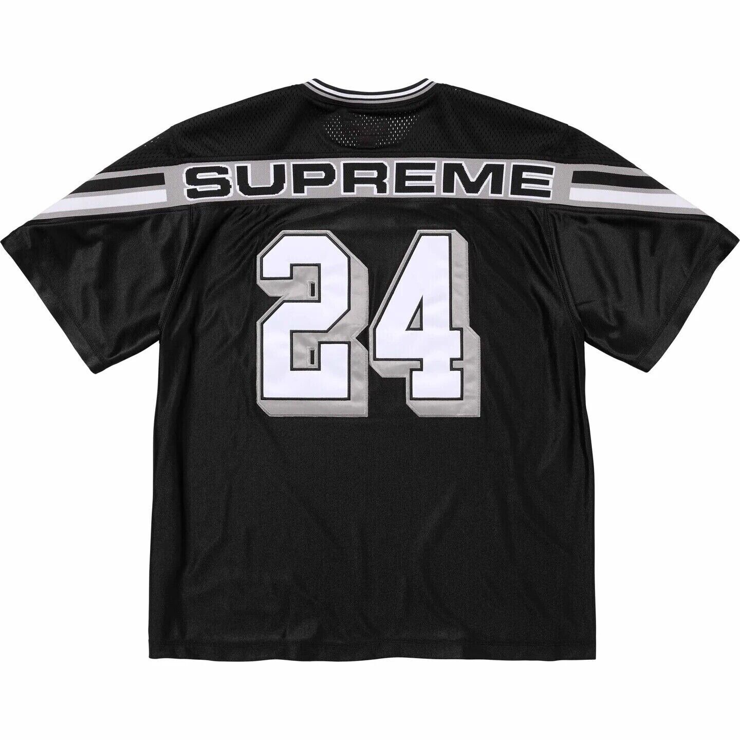 Supreme Jacquard Rib Football Jersey - Black | Large Supreme Jacquard Rib Football Jersey - Black | Large