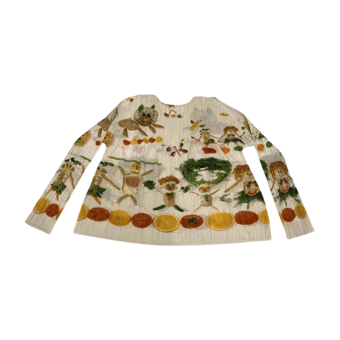 【新品】PLEATS PLEASE VEGE MIX 1 トップス 店舗限定 PLEATS PLEASE ISSEY MIYAKE Vegetables Doll Print Top Long
