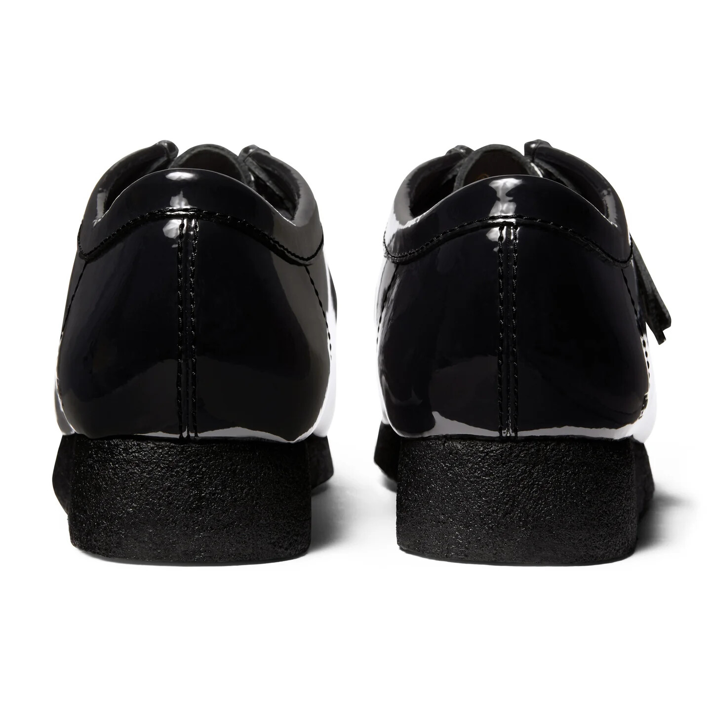 Pre-owned Clarks 26176856 Supreme  Patent Leather Wallabee Black (men's)