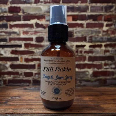 Dill Pickle scented Body Spray 2.5oz tart scent of a freshly cut pickle