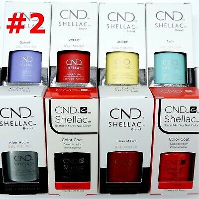 CND Shellac Gel Nail Polish /Base /Top /Brand New Gel Color #2 - Choose Any
