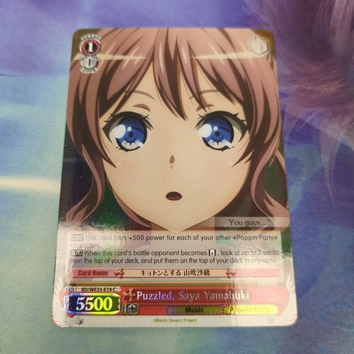 Weiss Schwarz Poppin'Party X Roselia Foil BD/WE35-E19 C Saya