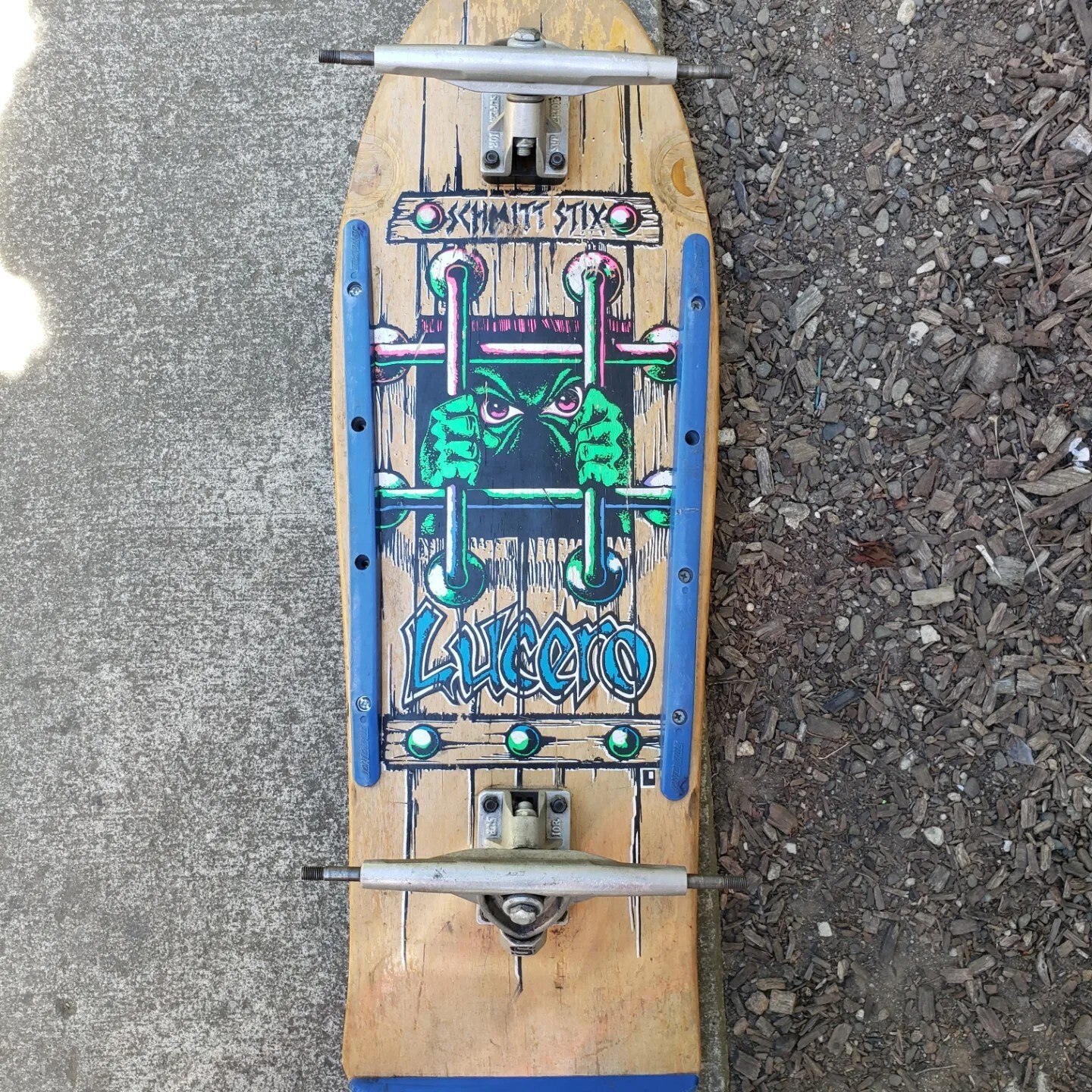 80’s old school Schmitt Stix skateboard Orignial SCHMITT STIX Jailbird Lucero Skateboard Deck Rare