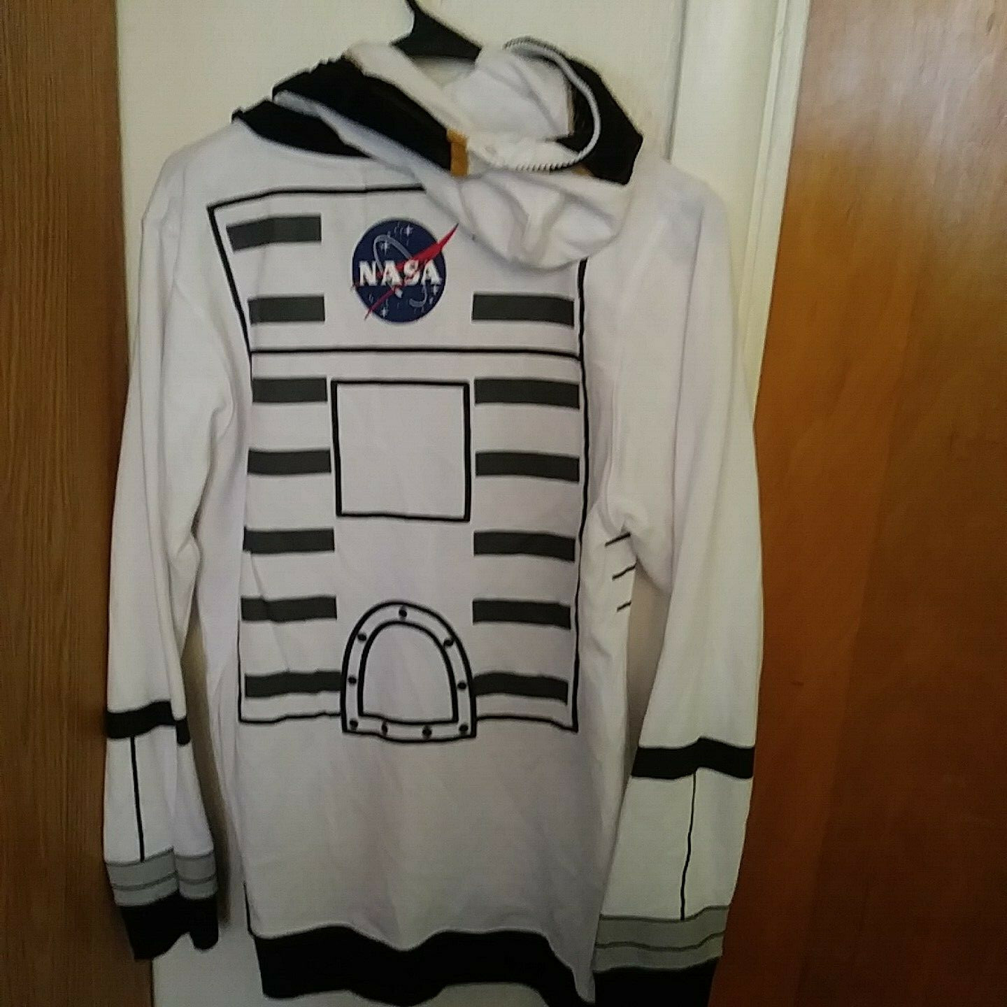 Buzz Aldrin Hoodie Jacket Space Suit Size Boys XL Cosplay Full Zip NASA Mask