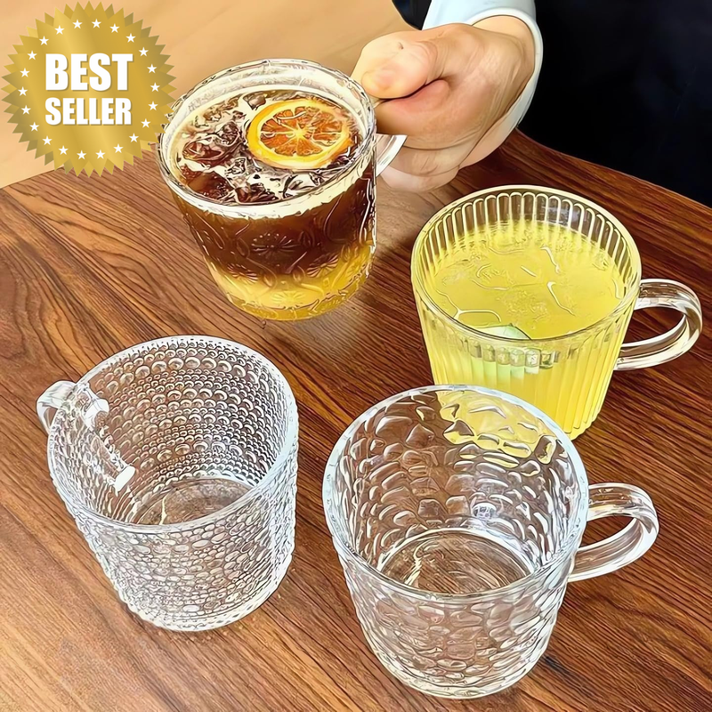 Set of 4 Glass Cup, Coffee Cup (4 Packs)