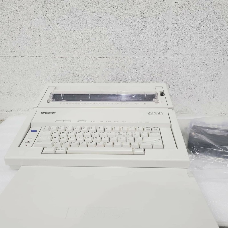 Brother typewriter photos of Brother AX250 by year then serial number