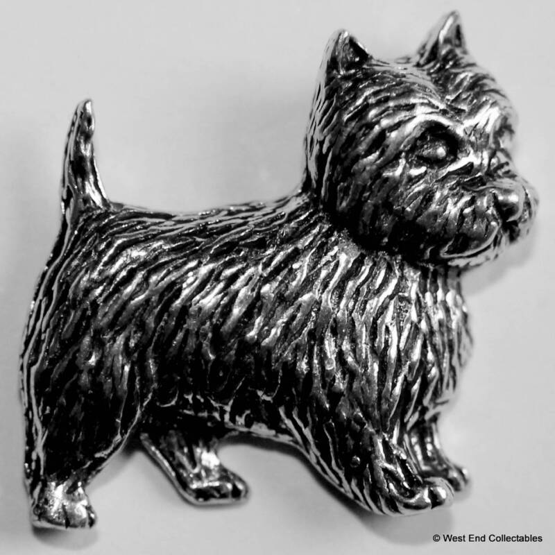 Scottish Cairn Terrier Pewter Pin Brooch-British Artisan Made- Greyfriar