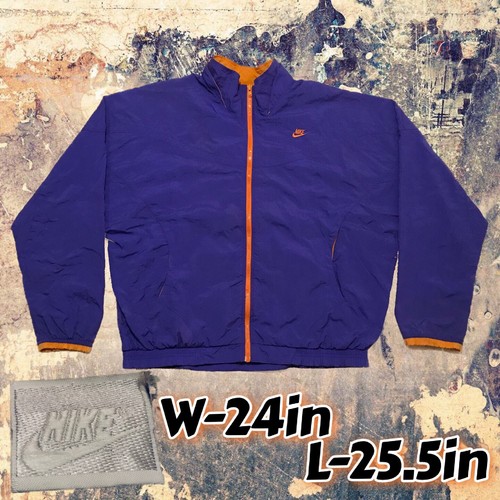 Vintage Y2K Nike Zip-Up Windbreaker Jacket Purple Orange