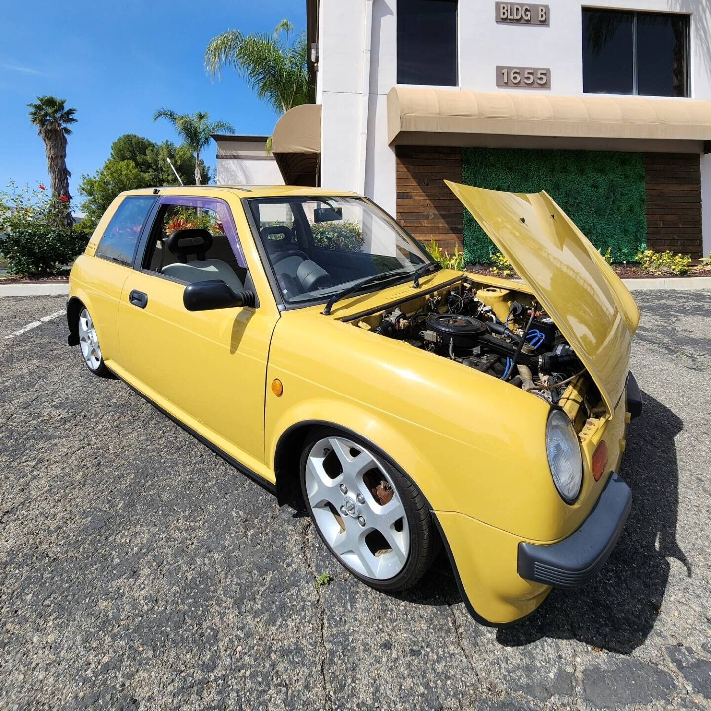 1988 NISSAN BE-1 PUMPKIN YELLOW TAN INTERIOR 51HP 4 CYL 3 SPEED AUTOMATIC