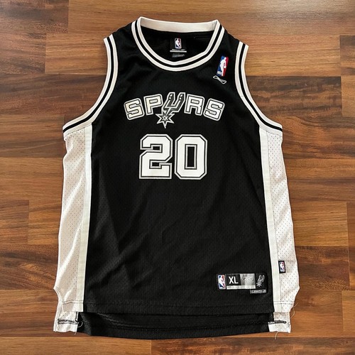 Adidas NBA San Antonio Spurs Jersey #20 Manu Ginobili sz M white brown  LIMITED