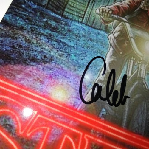 Stranger Things Signed Photo COA Finn Wolfhard Gaten Matarazzo Caleb McLaughlin
