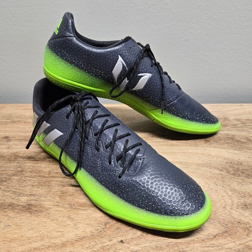 Adidas Messi 16.3 Black/Green Indoor Soccer Boots Shoes Mens