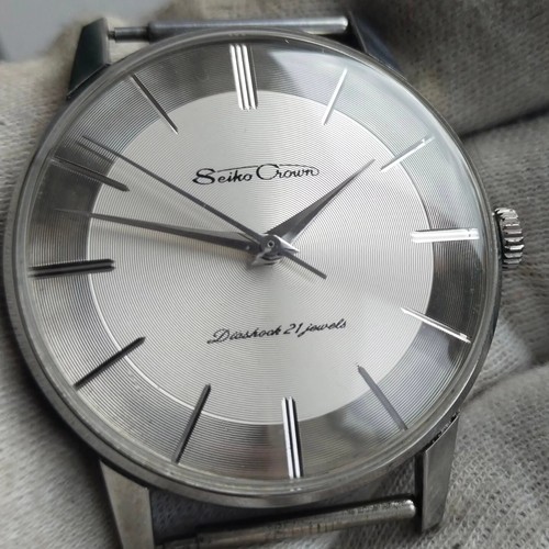 時計 SEIKO CROWN 21 JEWELS J15011 MANUAL Seiko Crown J15011 Vintage 21jewels Silver Round Manual