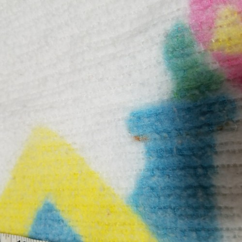 VTG Yellow Bunny Rabbit Baby Blanket Unisex Satin Edges 43.5 x 35 Quilt Spring