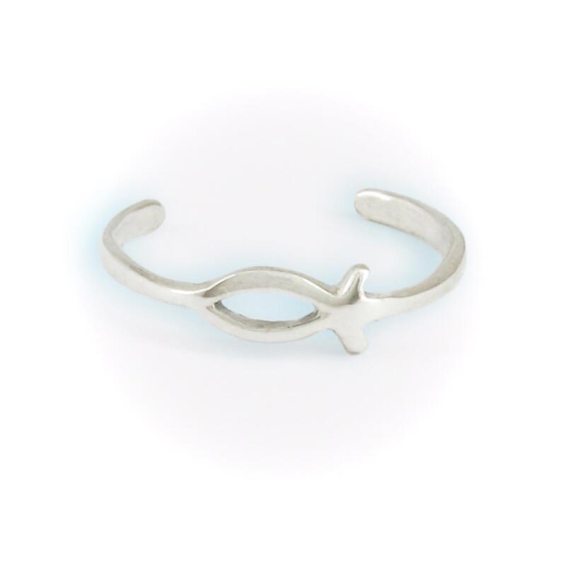 ICHTHYS Toe Ring - SOLID 925 Sterling Silver - One Time Offer!