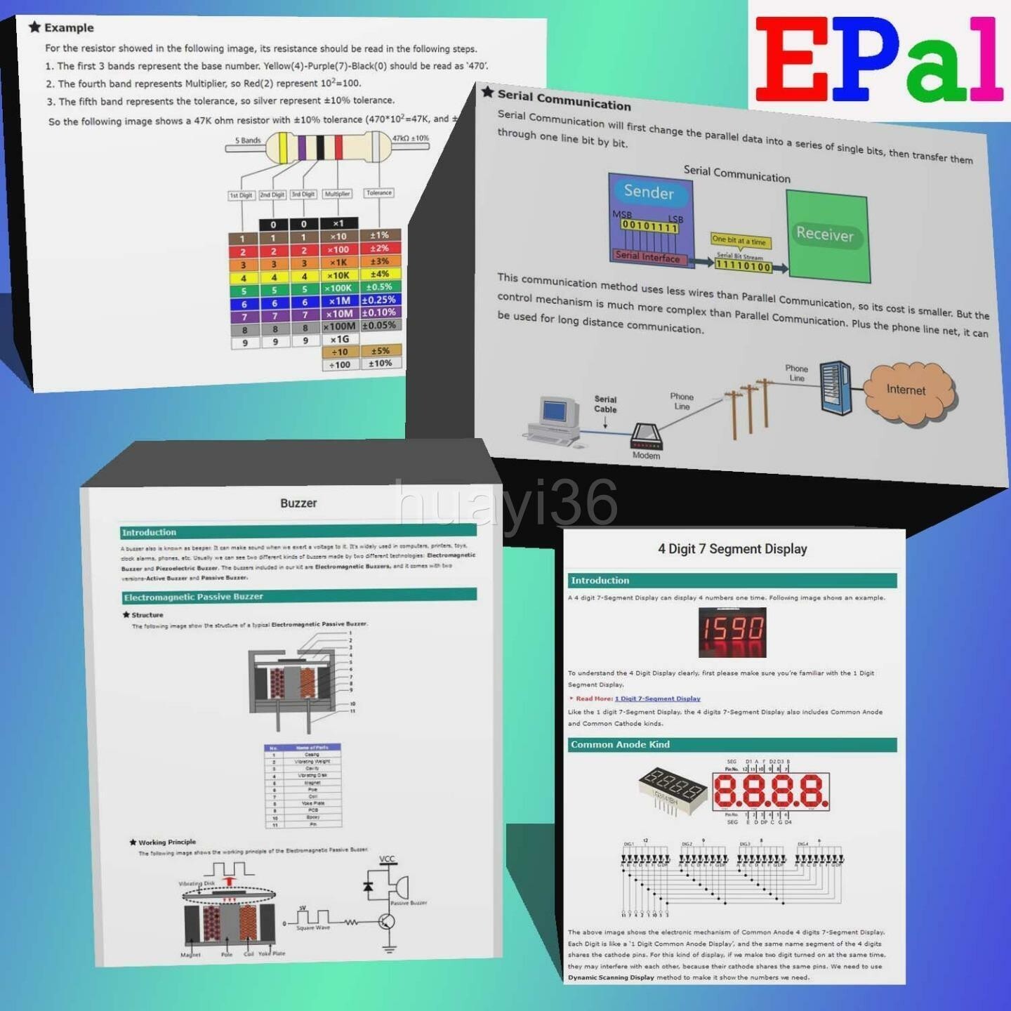 EPAL New Ultimate Starter Kit Servo Motor RTC USA Compatible with Arduino IDE