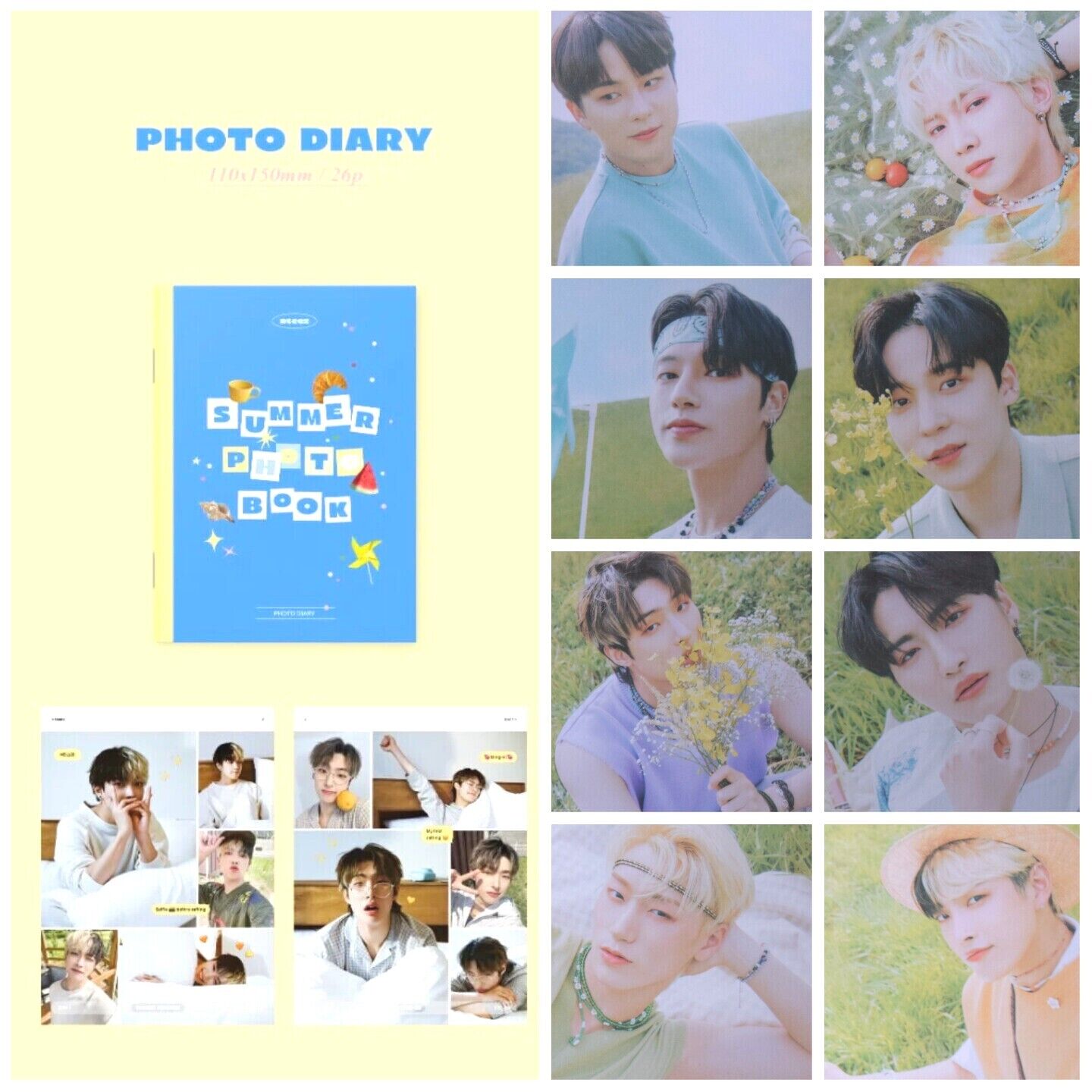 ATEEZ 2022 Summer Photobook Special Edition Member Postcards A6 Photo Diary ATEEZ 2022 Summer Photobook Special Edition Member Postcards A6 Photo Diary