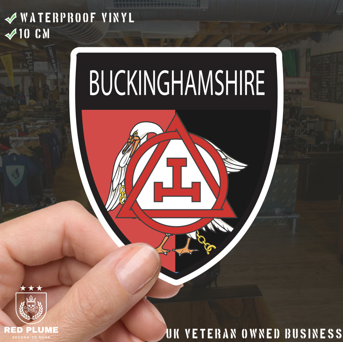 Buckinghamshire Masonic Holy Royal Arch Shield Sticker - Picture 1 of 4