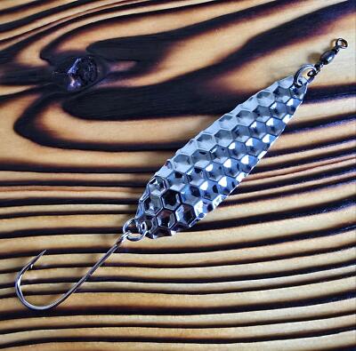 Kingfisher Tackle Hexagon Flutter Spoon 3.25'' 9g Gamakatsu #2/0 Siwash Hook