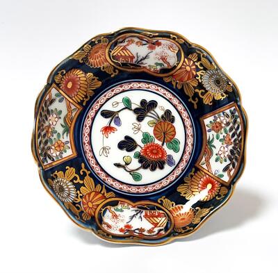 VINTAGE JAPANESE ARITA-YAKI PORCELAIN IMARI PLATE SIGNED KISEN-GAMA