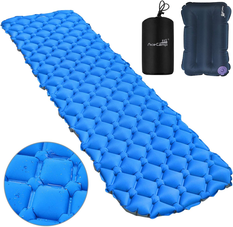 2 in 1 Sleeping Pad,Ultralight Camping Sleeping Pad Inflatab