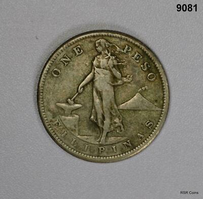 1907 S US PHILIPPINES 1 PESO SILVER COIN! XF! #9081 | eBay