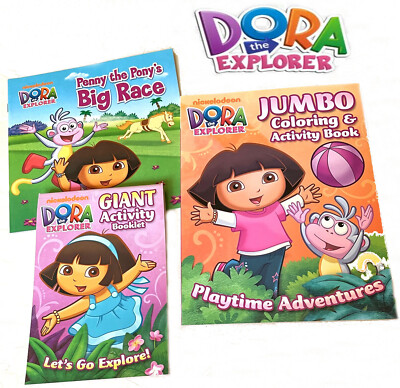 DORA THE EXPLORER ~2 COLORING & ACTIVITY + STORYBOOK SET~