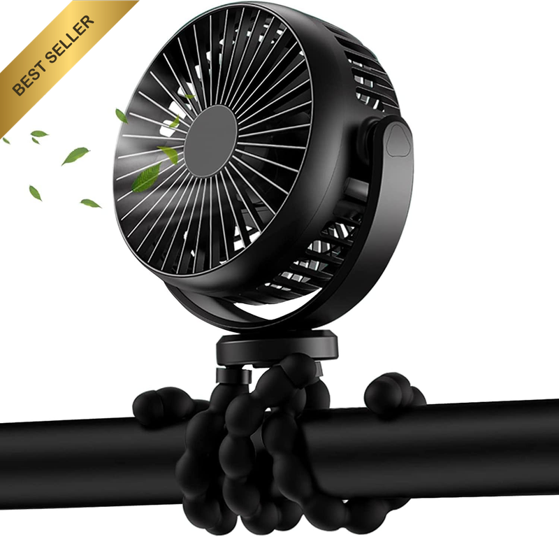 Stroller Fan Clip on Baby 5200Mah Portable Fan Rechargeable Battery Operated Fan