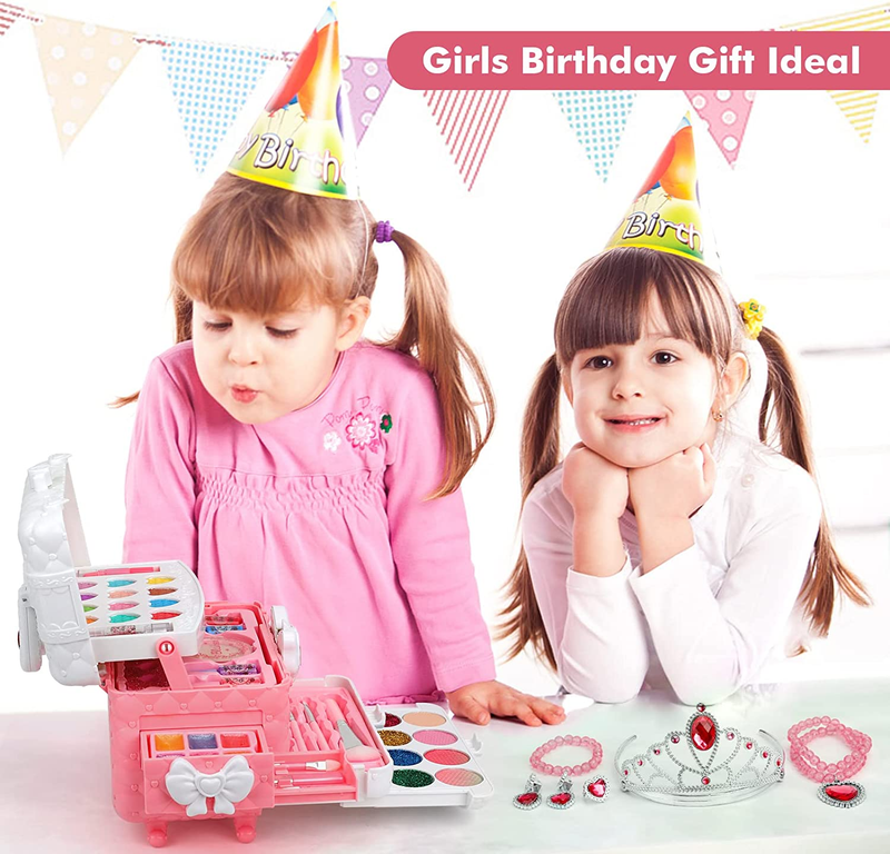 Kids Makeup Kit for Girl Toys, 60PCS  Toys for Girls Real Washable Makeup Girls