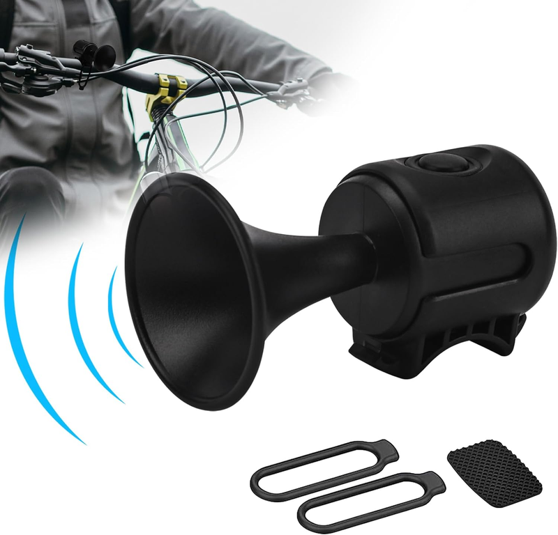 Electronic Bike Bell,120Db Electric Bike Horn IPX4 Waterproof Loud Bike Horns wi