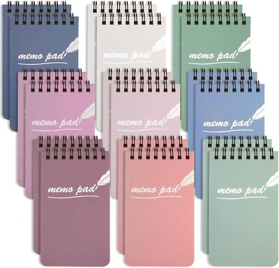 18 Pack Small Spiral Notebooks 3x5, Spiral Notepads Pocket Notebook Memo Pads