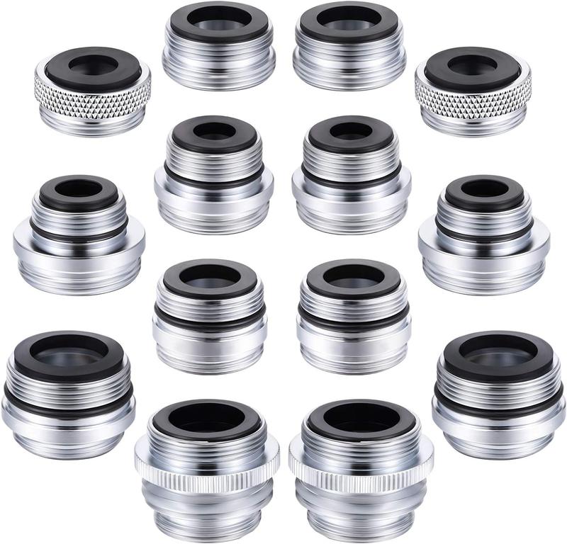 14 Pieces Faucet Adapter Kit Kitchen Aerator Adapter Female to Male Faucet Adapt