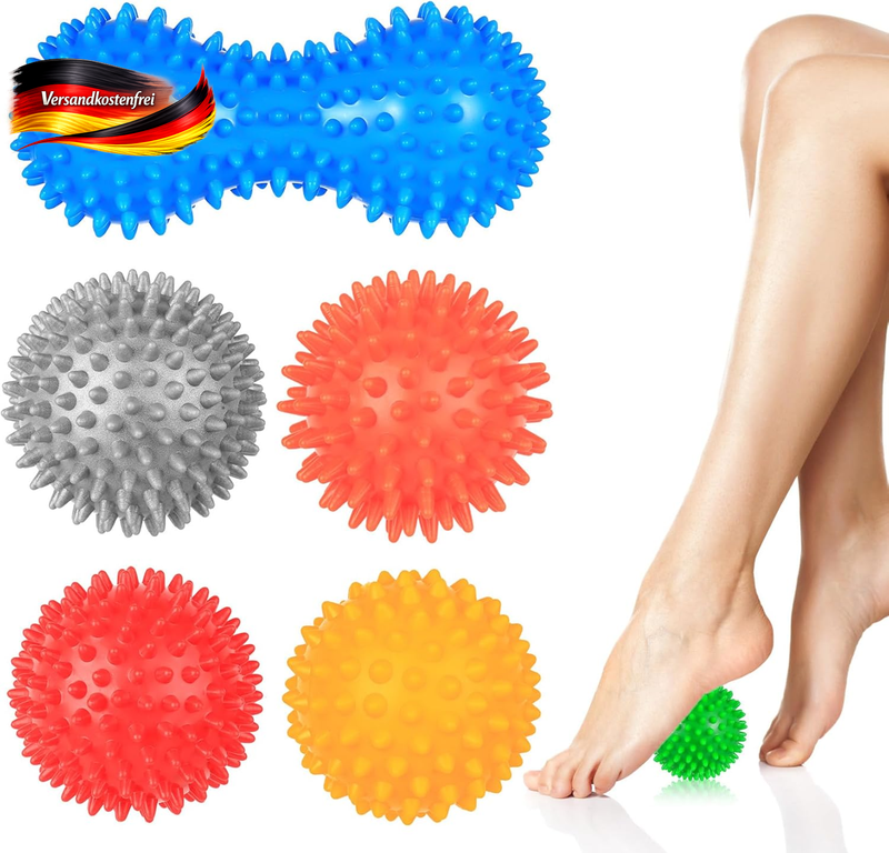 Massageball Set für Muskel- und Faszienentspannung, Fuß, Rücken, Beine, Hände