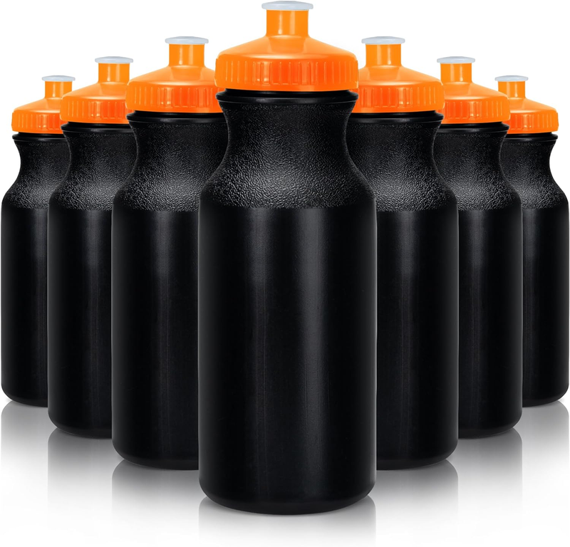 20 Oz. Bulk Water Bottles, Made in USA, Blank Plastic Reusable Water Bottles for