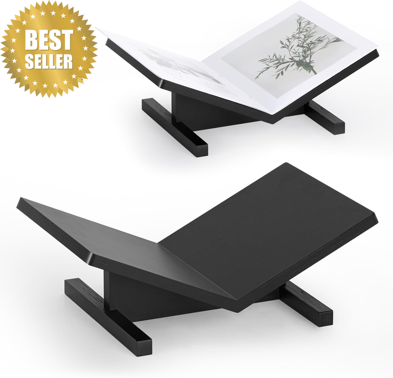 Open Display Stand, Wooden Large Book Holder, Coffee Table Stand, Sturdy Base De