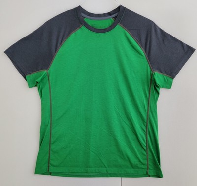 REI Polartec Shirt Mens Size Large Green Short Sleeve Active Outdoors T-shirt