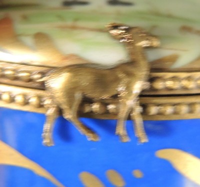 Vintage Limoges France Rochard Oval Trinket Box - Hand Painted Hunting Scene